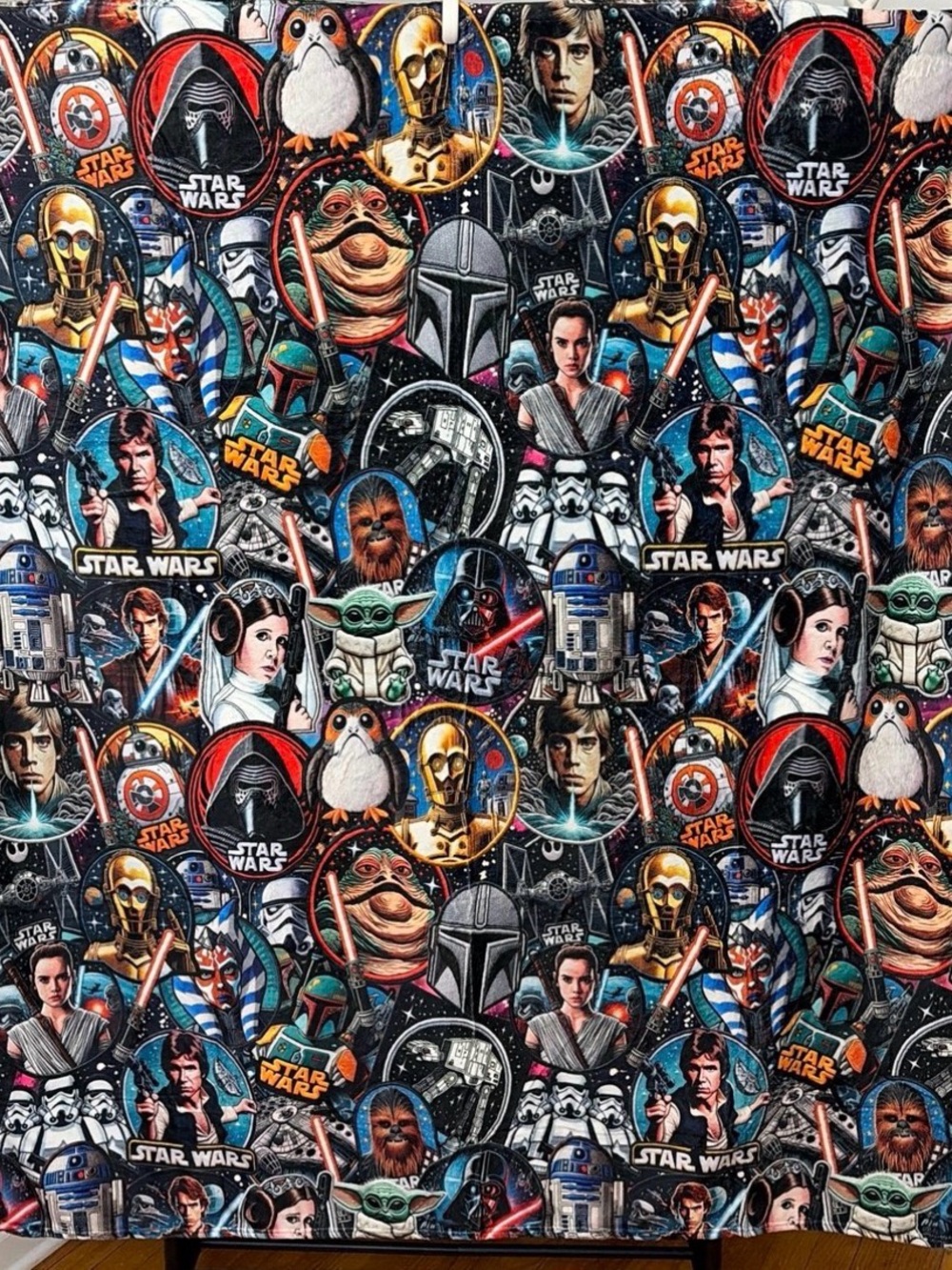 Star Wars Multicolor Character Collage Throw - Black, Blue, Red, White